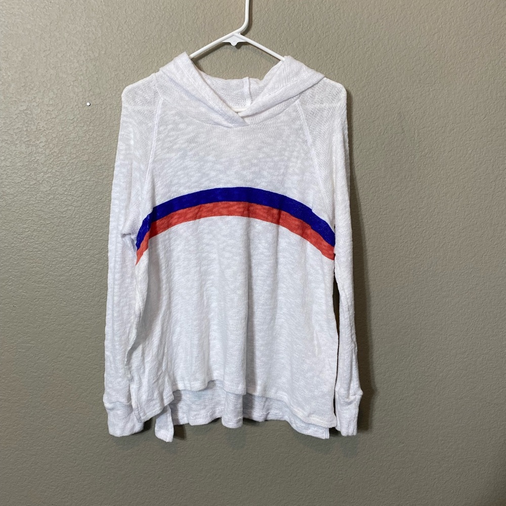 Sundry Slit Lightweight Knit Hoodie - Picture 4 of 12